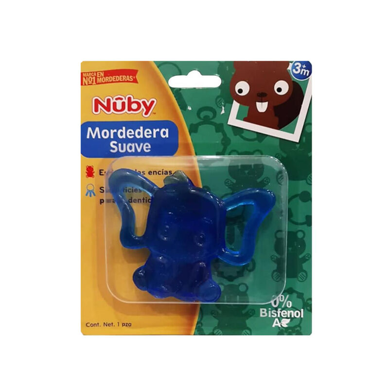 Mordedera Suave Nuby Elefante Azul image number null