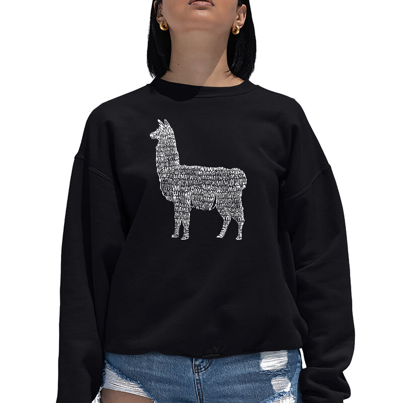 Sudadera De Cuello Redondo Word Art Para Mujer ... image number null