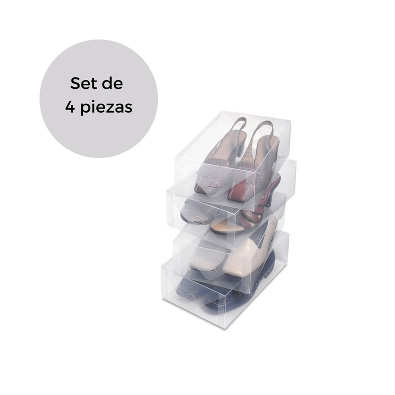 Set 4 Cajas Organizadoras para Zapatos de Dama image number null