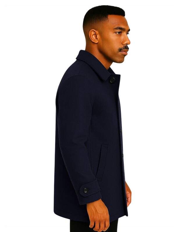 Abrigo Largo Hombre Gamuza Premium Marino Roose... image number null