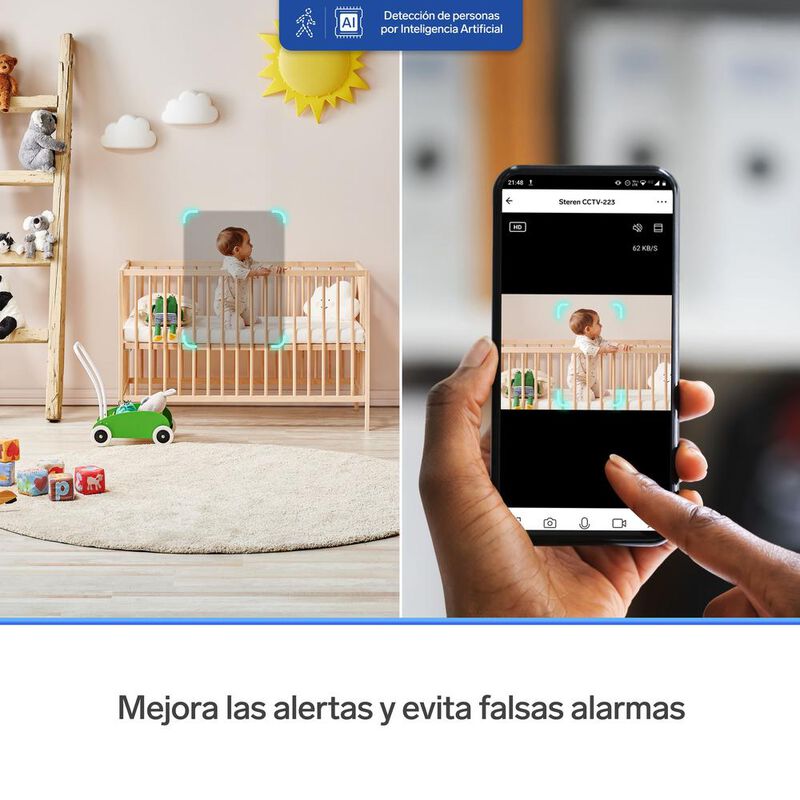 2 Cámaras de seguridad Wi-Fi de doble lente 2 M... image number null