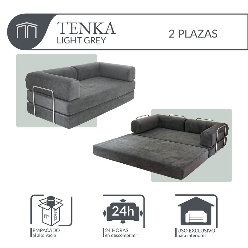Sof&aacute; Espuma Alta densidad TENKA Light Grey 2 pl... image number null