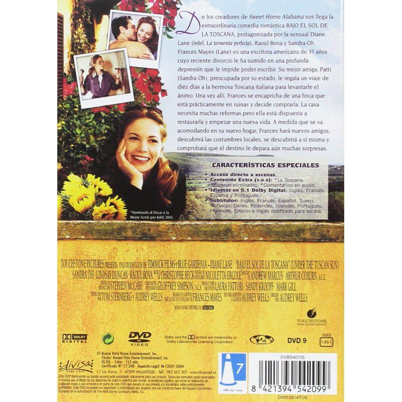 Bajo el Sol de la Toscana [DVD] (2003) Under th... image number null