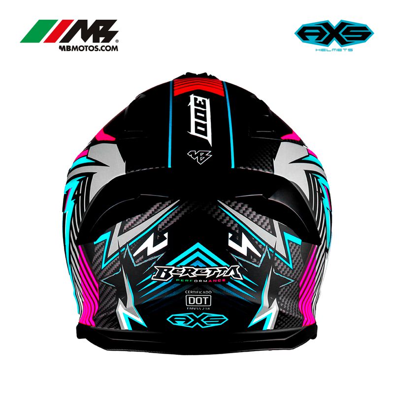 Casco Para Motocicleta Axs Beretta Xl Azul image number null