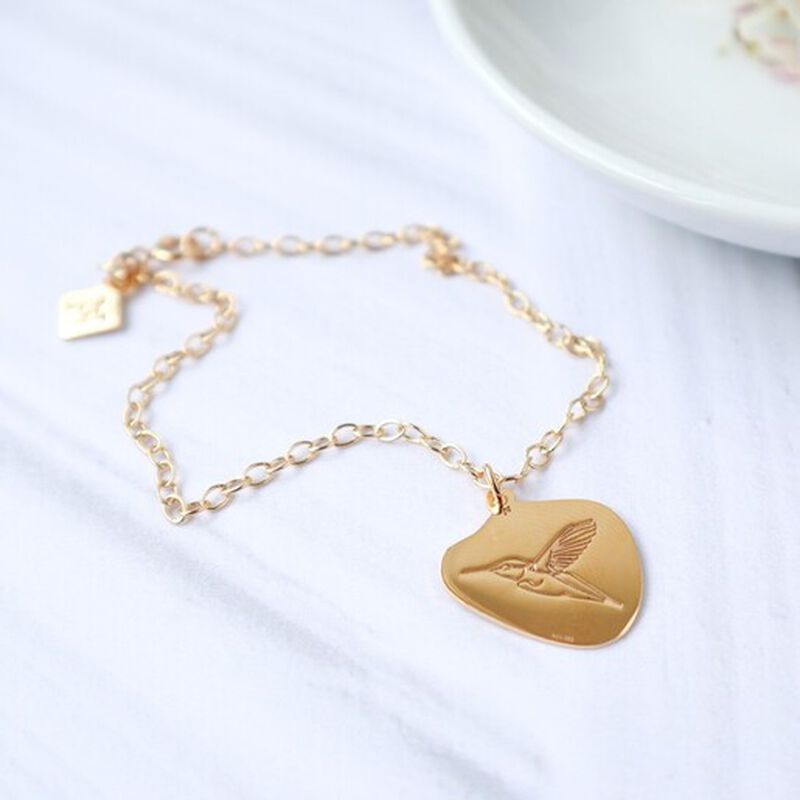 Pulsera de Colibrí Dorada image number null