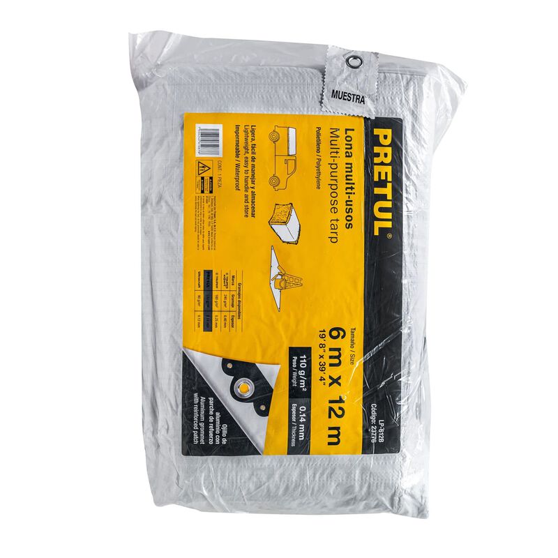 Lona 6 X 12 M Blanca Pretul image number null