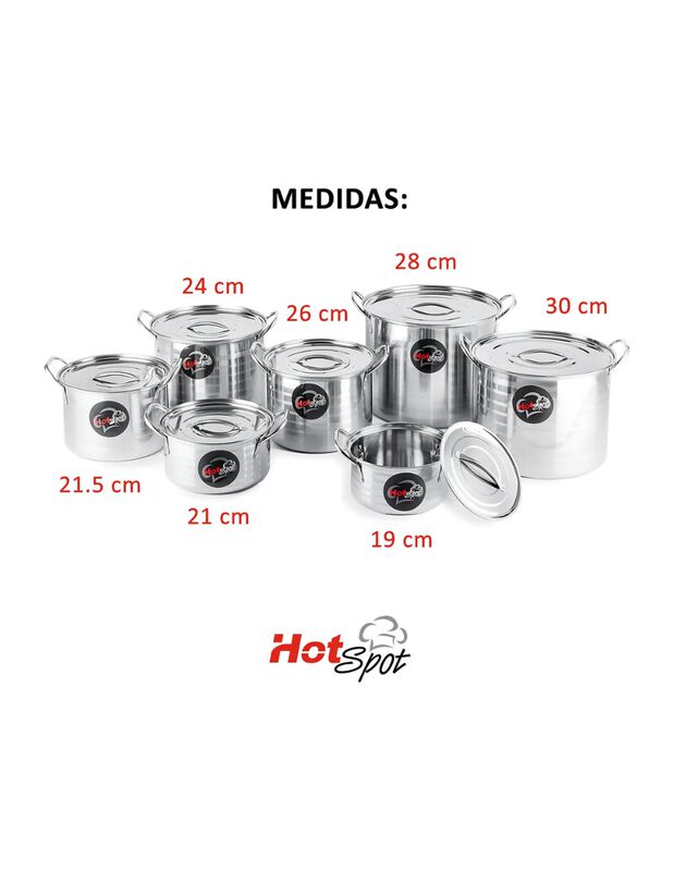 Juego De 7 Ollas Con Tapa Hot Spot Z475 Set Ace... image number null