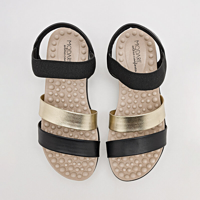 Modare Sandalia para mujer negro dorado BAJA image number null