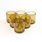 Vasos  Set de 6 Vasos de Vidrio Soplado &Aacute;mbar Marea Baja