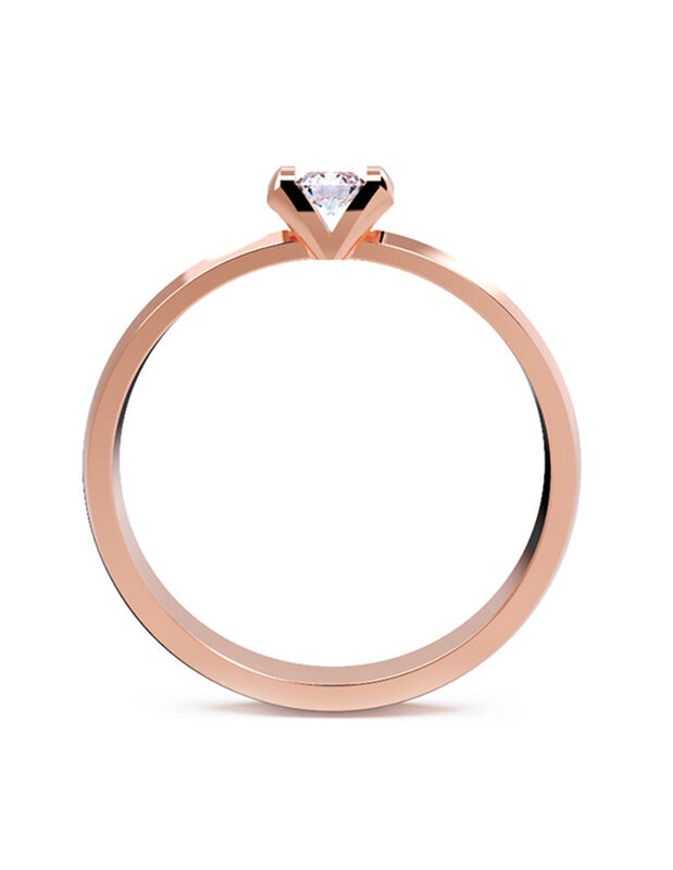 Anillo de Compromiso en Oro de 14K con Circonia... image number null