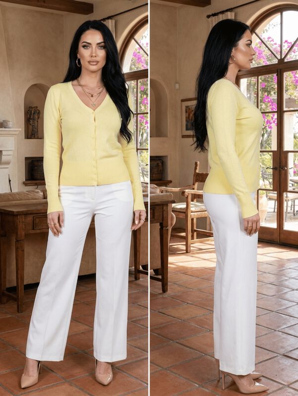 Sueter De Punto Para Mujer Suet-1001 Amarillo C... image number null