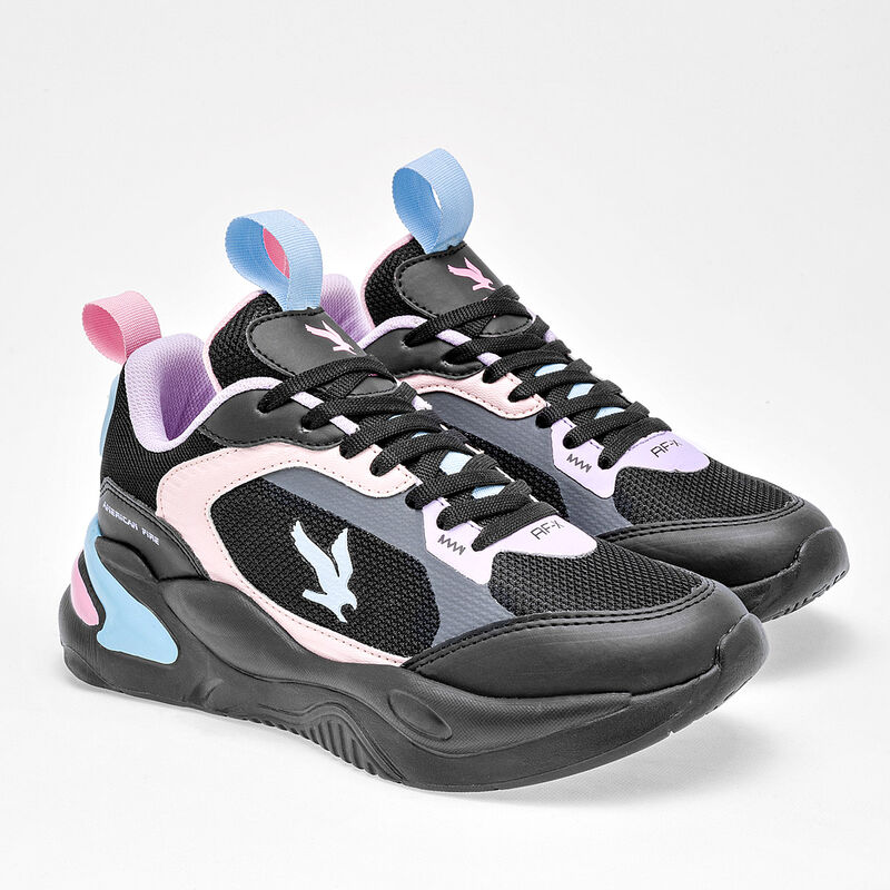 American Fire Tenis urbano para mujer negro ros... image number null