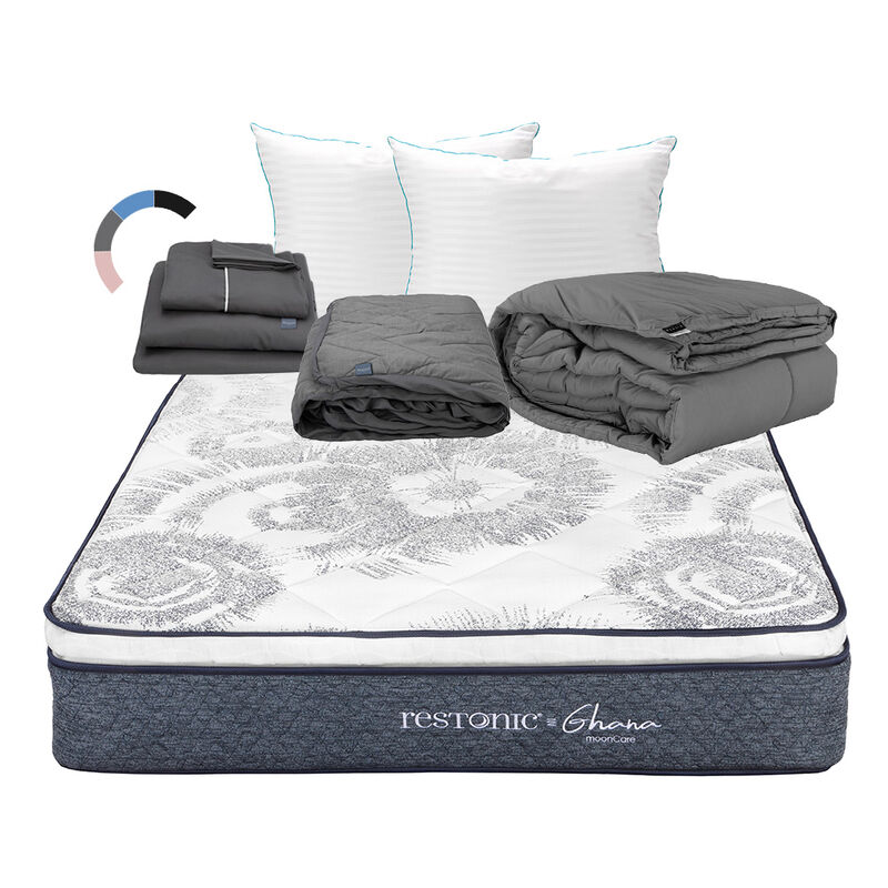 Colch&oacute;n Queen Size Ghana + Almohadas Royal Twin... image number null