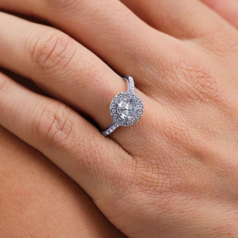 Anillo de Compromiso LuckyLy Nima Ba&ntilde;o Oro Rosa... image number null