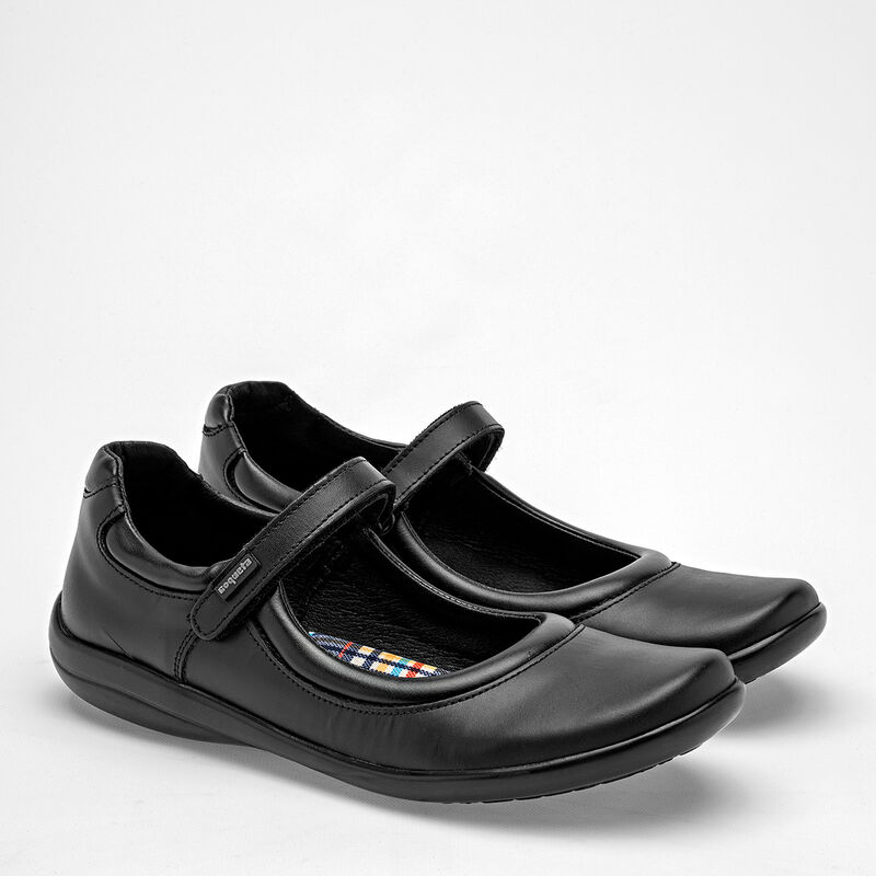 Coqueta Zapato Escolar De Piel Para Beb&eacute; Negro ... image number null