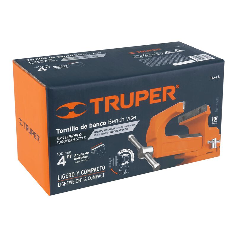 Tornillo de Banco 4' Tipo Europeo de Hierro Nod... image number null