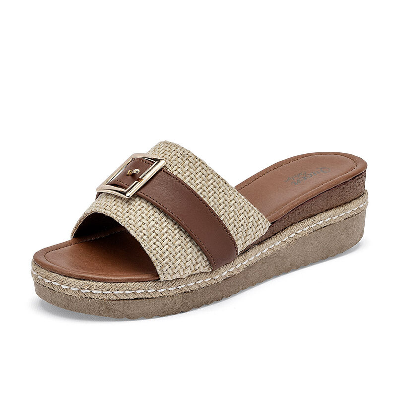 Queen sandalia cu&ntilde;a para mujer beige caf&eacute; cod 1... image number null