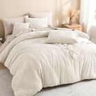 Juego De Edred&oacute;n Litanika Queen Beige De 3 Piezas Con Fundas De Almohada