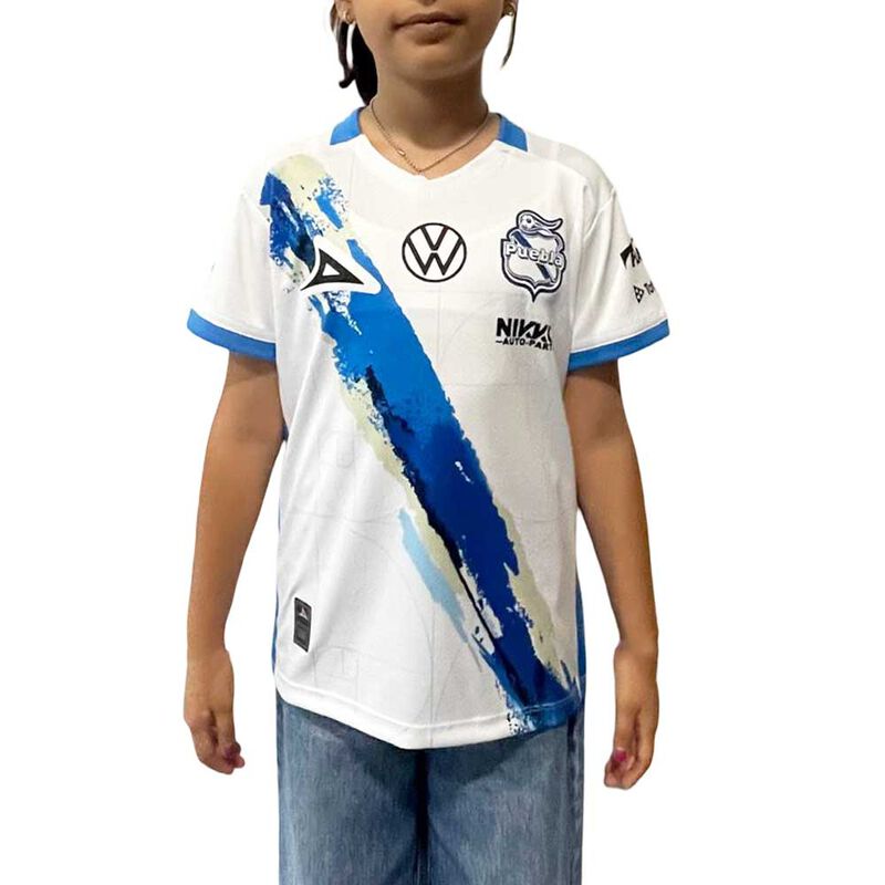 Jersey Pirma para Ni&ntilde;os Local Puebla 25-26 Blan... image number null