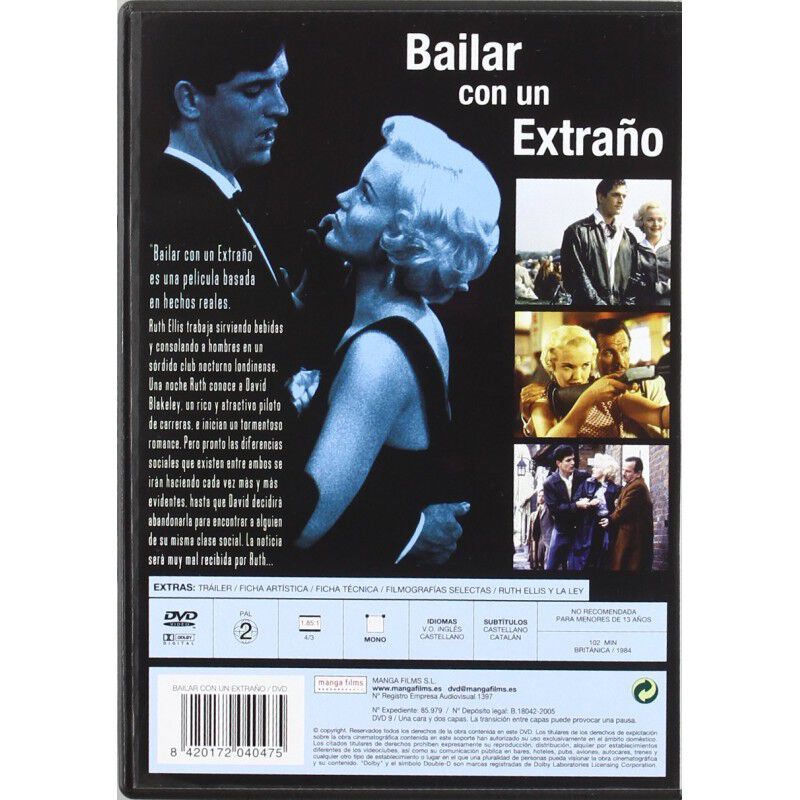 Bailar Con Un Extra&ntilde;o Dvd 1985 Dance With A Str... image number null
