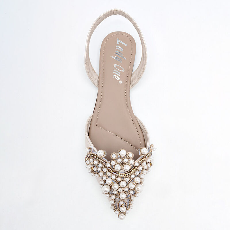 Lady One Zapatillas de fiesta para mujer beige ... image number null