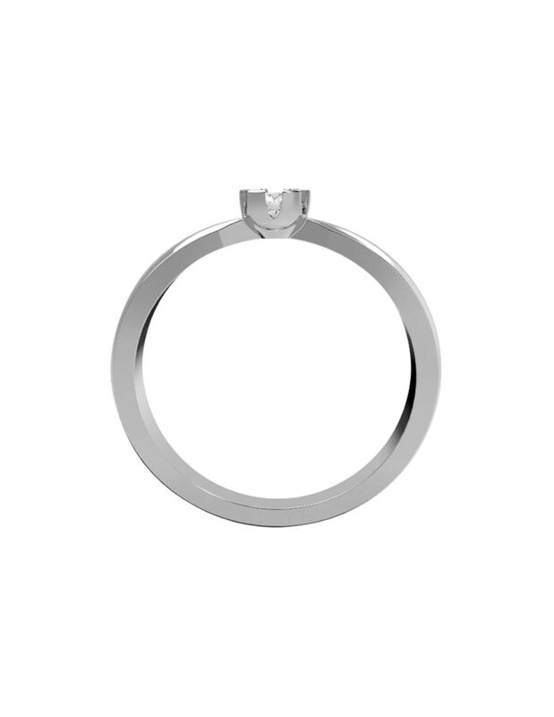 Anillo de Compromiso en Oro de 14K con Circonia... image number null