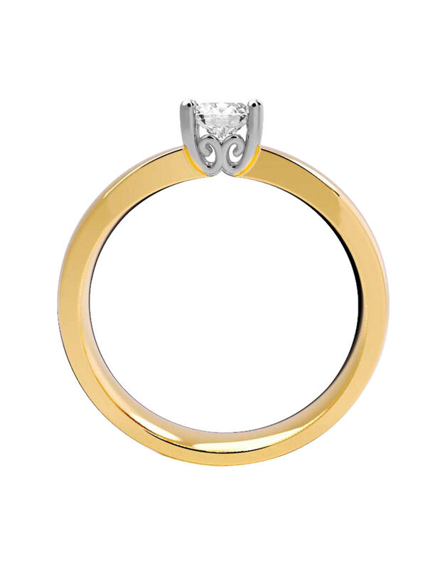 Anillo de Compromiso de 14K con Diamante de Lab... image number null