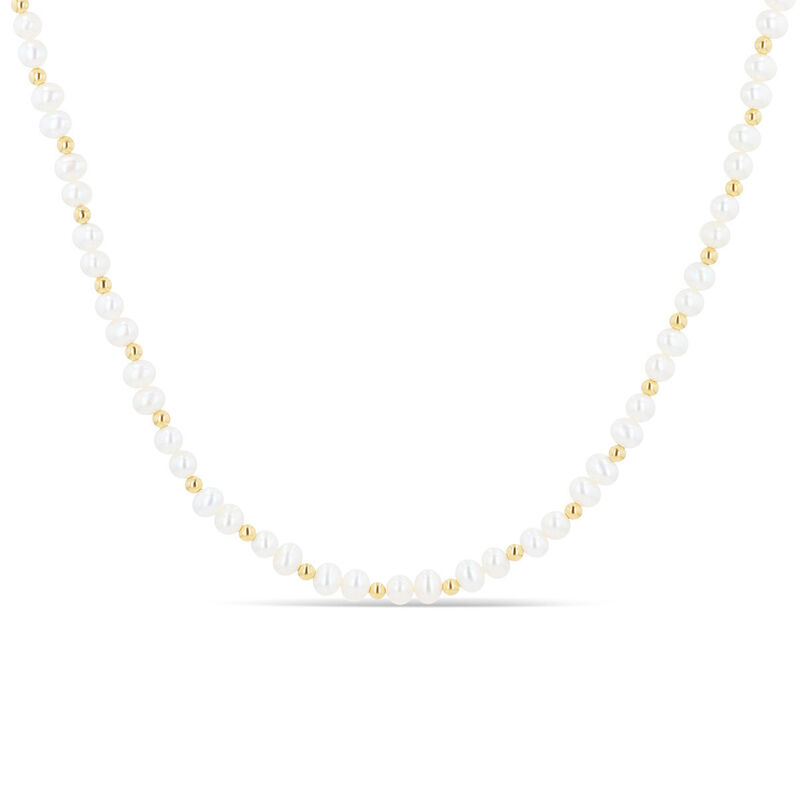 Collar De Perlas En Oro Amarillo 14k &middot; 43 Cm image number null