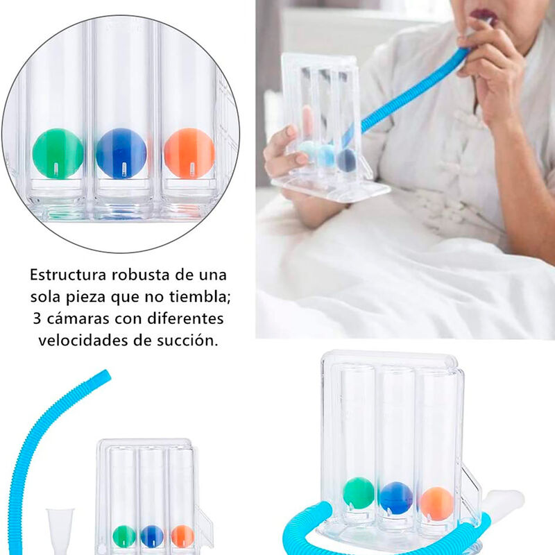 Inspirometro Incentivo de 3 Bolas (Inhalación)|... image number null