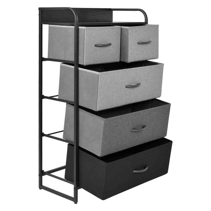 Mueble Bur&oacute; Organizador Comoda 5 Cajoneras Tela... image number null