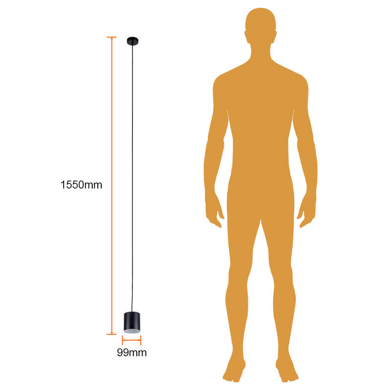 L&aacute;mpara Colgante Aluminio Negro 12 W 127v image number null