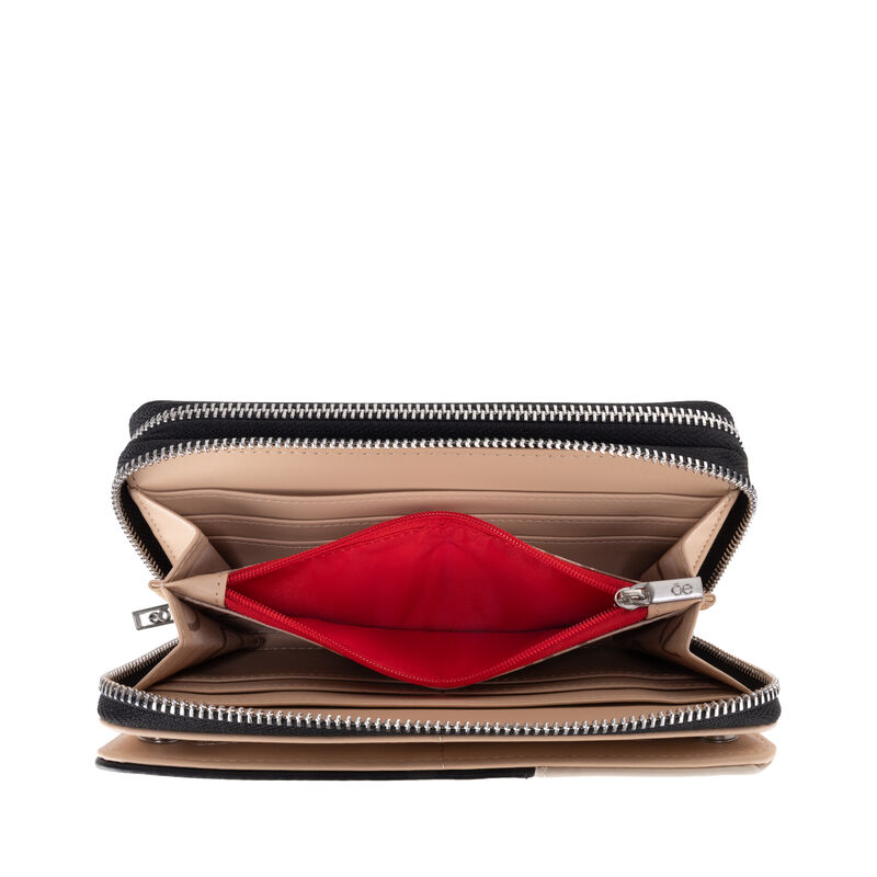 Cartera Hibrida Mediana Con Herraje Color Negro image number null