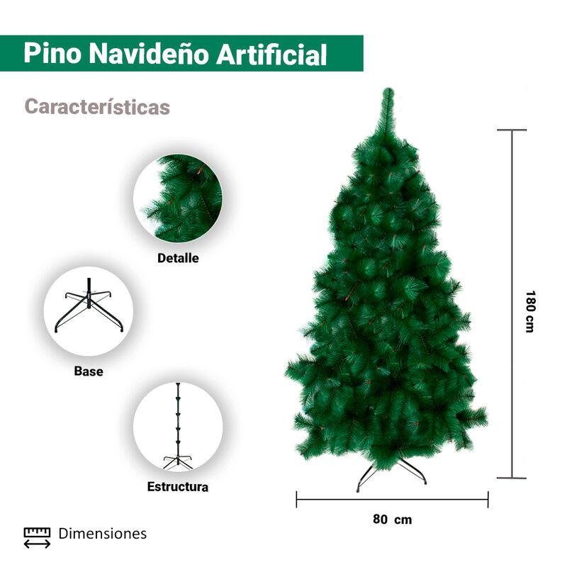 &Aacute;rbol Navide&ntilde;o De Pino Esponjado Artificial 180... image number null