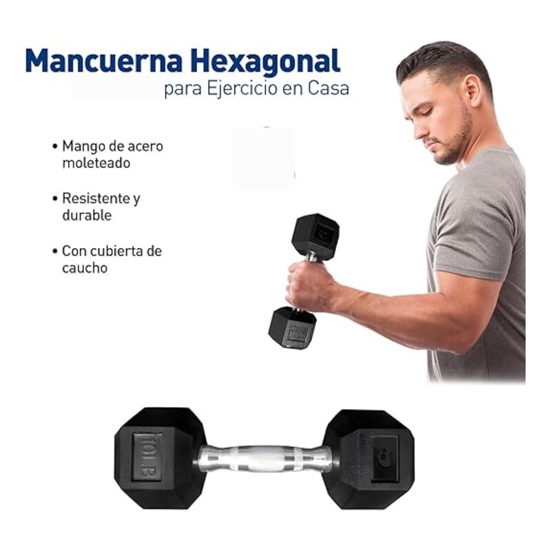 Mancuerna Hexagonal 25lbs Bluelander image number null