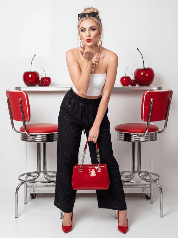 Pantal&oacute;n Palazzo Panta-1016 Negro Pantal&oacute;n Holg... image number null