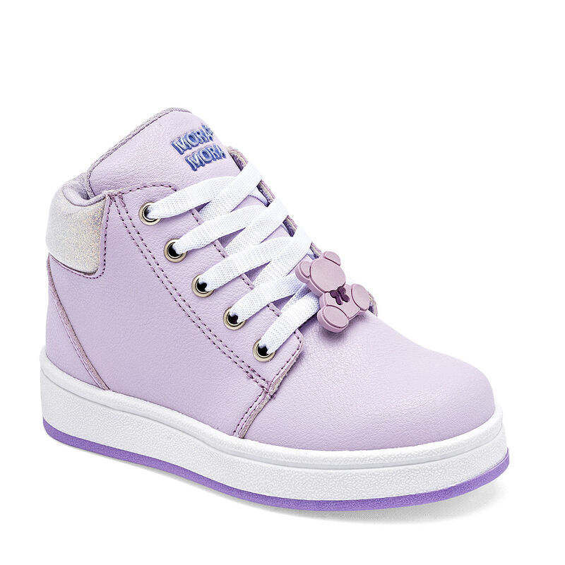 Moramora tenis para BEB&Eacute; lila plata cod 140660-... image number null