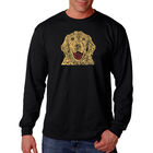 Camiseta De Manga Larga Word Art Para Hombre - Perro - Negro
