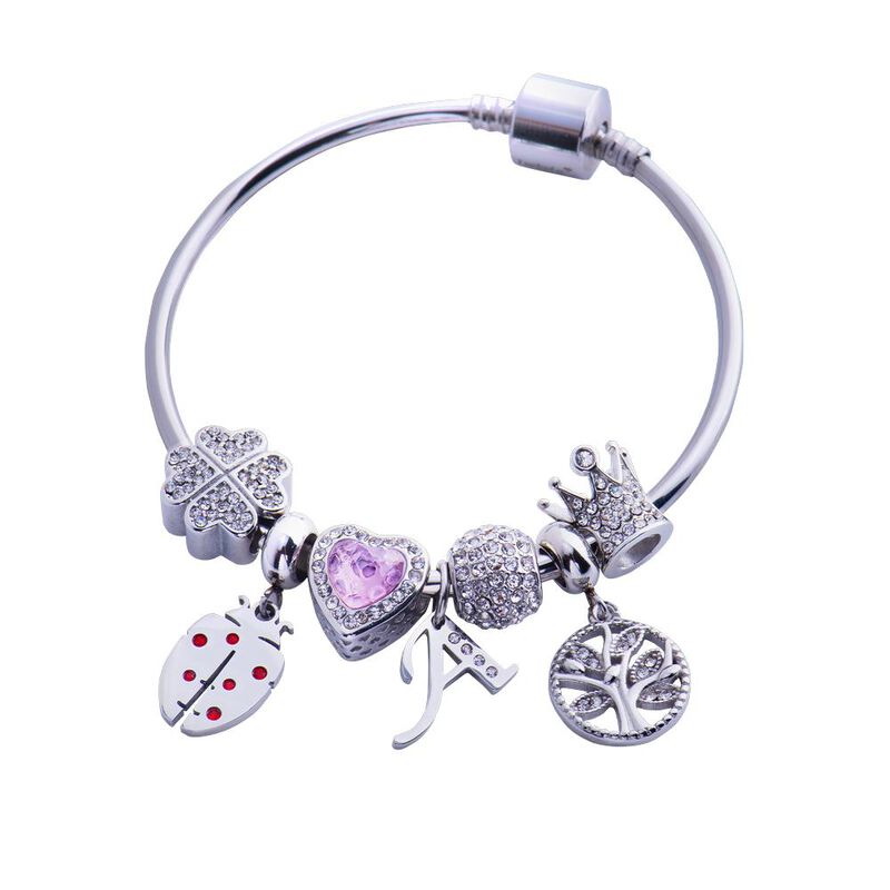 Charm Original, Dije Inicial Letra Zirconia, Jo... image number null