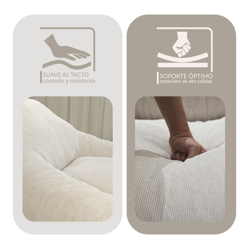 Sill&oacute;n Espuma Alta densidad LIKKA White 1 plaza... image number null