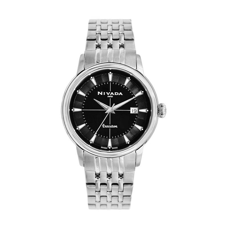 Reloj Nivada Executive Dama Acero Negro &Iacute;ndice image number null