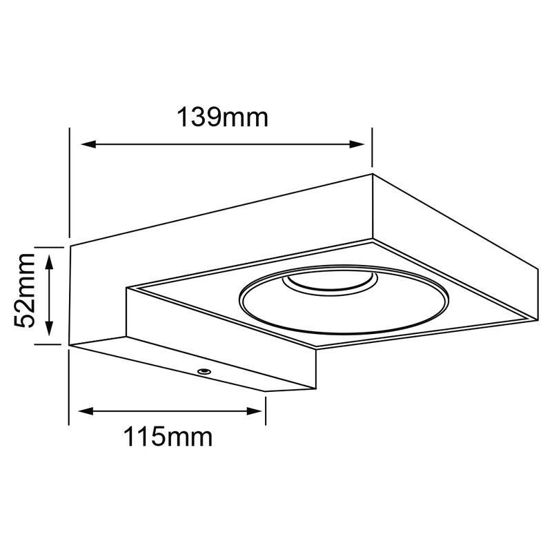 Lampara Sobreponer En Muro Negro 8w Luz Suave C... image number null