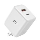 Cargador Ac Mybat 35w Gan Dual Usb-c Usb-a Universal Blanco (sin Cable)