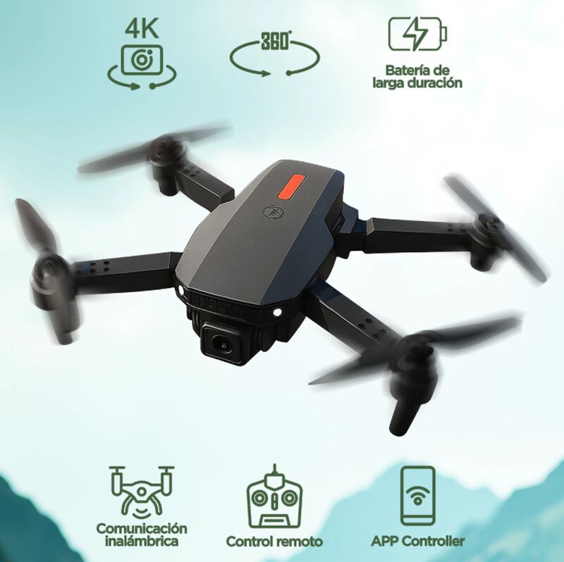 Drone Kiwo E88 Video 4k Control Inal&aacute;mbrico Gir... image number null