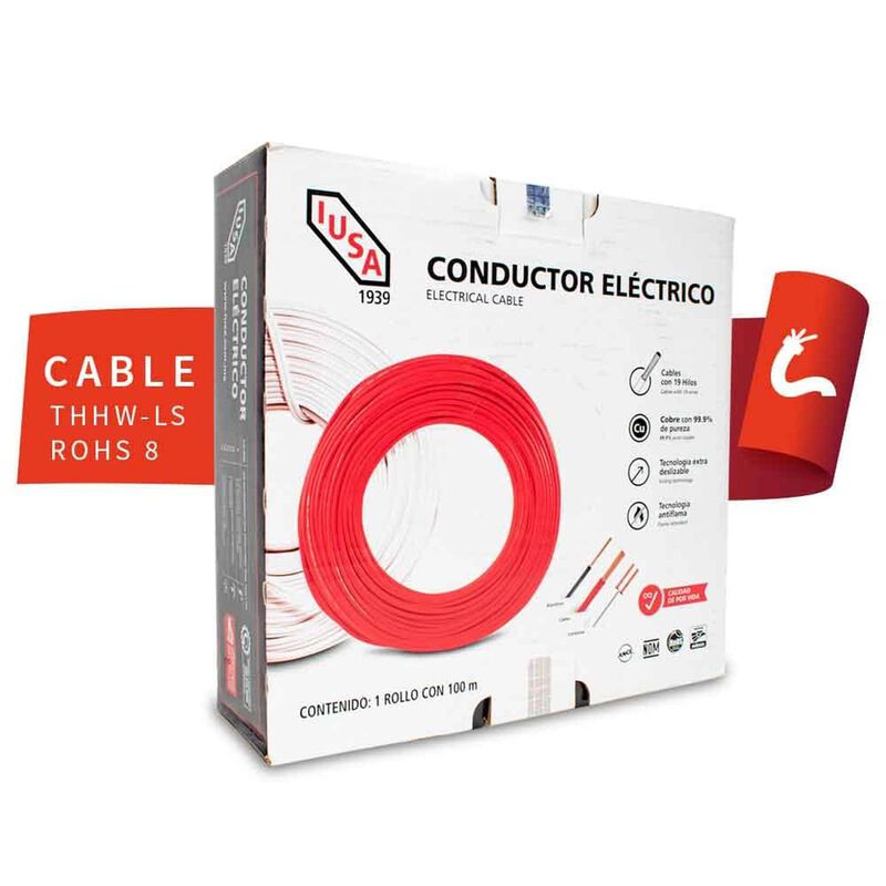 Cable Thw-ls/thhw-ls Ce Rohs 8 Awg En Caja Colo... image number null
