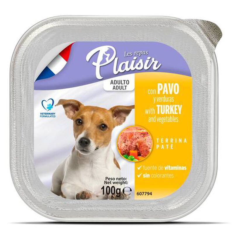 Plaisir Perro Pat&eacute; con Pavo Y Verduras 100 g image number null