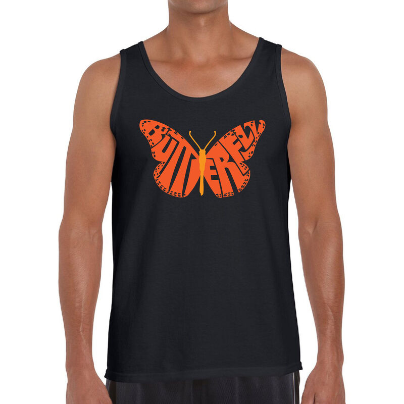 Tank Top Word Art Para Hombre - Mariposa - Negr... image number null
