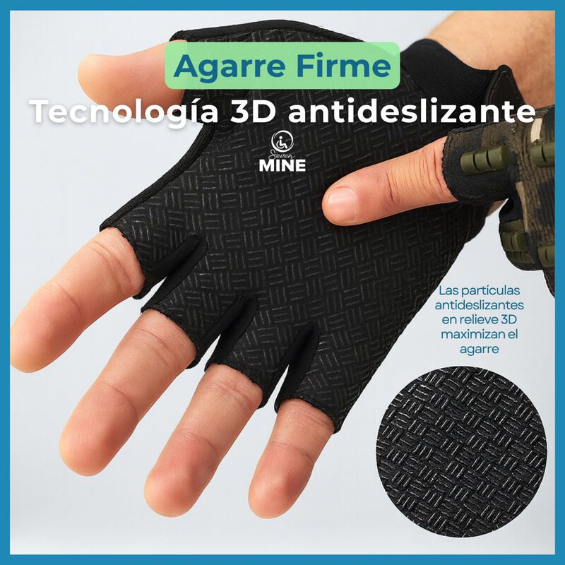 Guantes T&aacute;cticos de Medio Dedo Motociclista &ndash; P... image number null