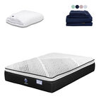 Colchón King Size Alaska Spring Air + Protector Cloud + Sábanas Softy Dicasa