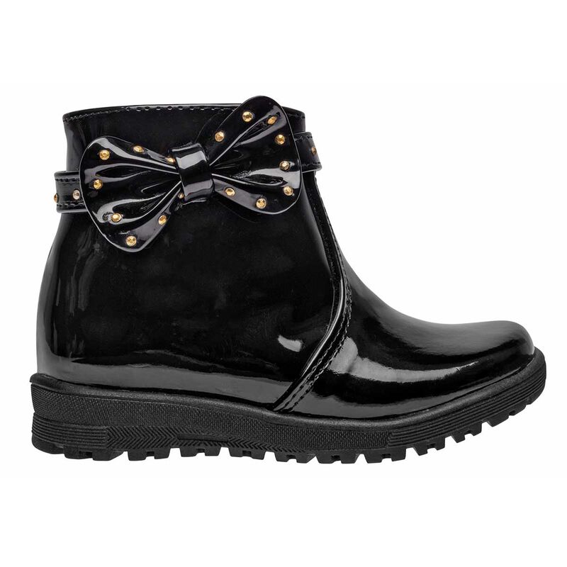 Risel Botitas para beb&eacute; ni&ntilde;a negro charol image number null