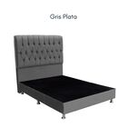 Combo Melfi Matrimonial Gris Plata